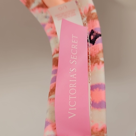 Victoria's Secret Women's Coral Ikat Fringed Bandeau Bikini Top Size L - Picture 4 of 6